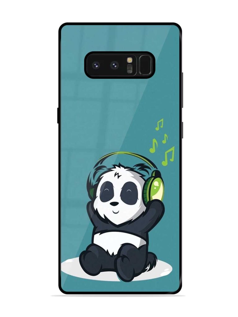 Music Panda Premium Glass Case for Samsung Galaxy Note 8 Zapvi