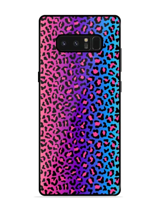Colorful Leopard Seamless Premium Glass Case for Samsung Galaxy Note 8 Zapvi