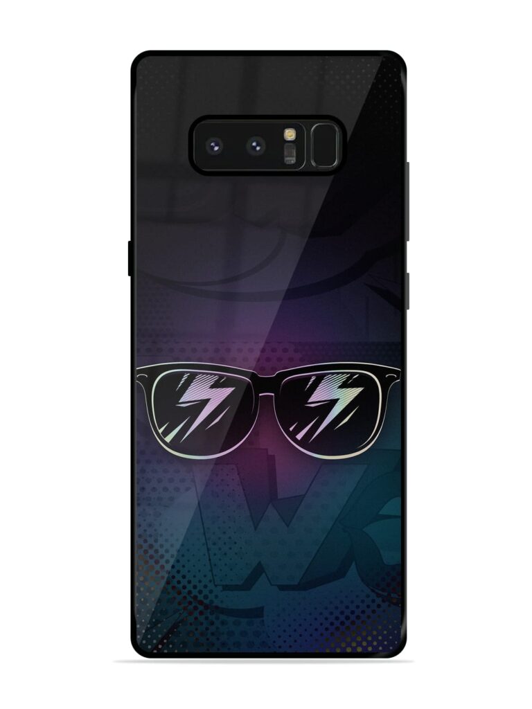 Sunglasses Art Premium Glass Case for Samsung Galaxy Note 8 Zapvi