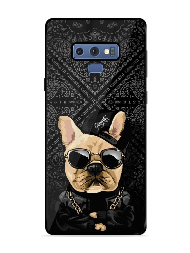 Gangsta Cool Sunglasses Dog Premium Glass Case for Samsung Galaxy Note 9 Zapvi