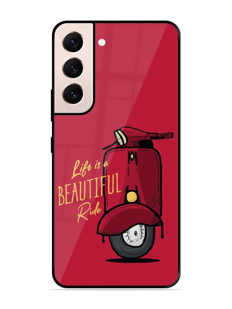 Life Is Beautiful Rides Premium Glass Case for Samsung Galaxy S21 (5G) Zapvi