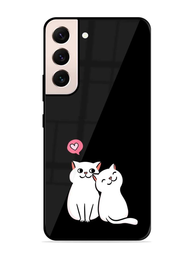 Cat Love Premium Glass Case for Samsung Galaxy S21 (5G) Zapvi
