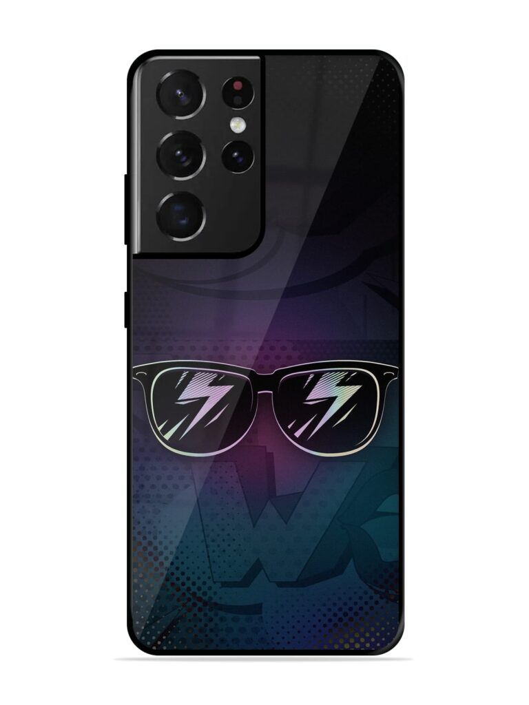 Sunglasses Art Premium Glass Case for Samsung Galaxy S21 Ultra Zapvi