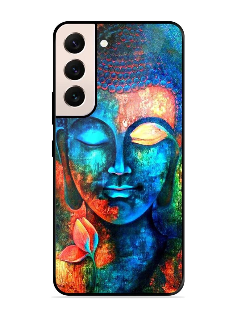 Buddha Painting Glossy Metal TPU Case for Samsung Galaxy S22 (5G) Zapvi