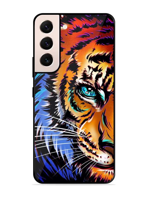 Colorful Lion Art Glossy Metal TPU Case for Samsung Galaxy S22 (5G) Zapvi