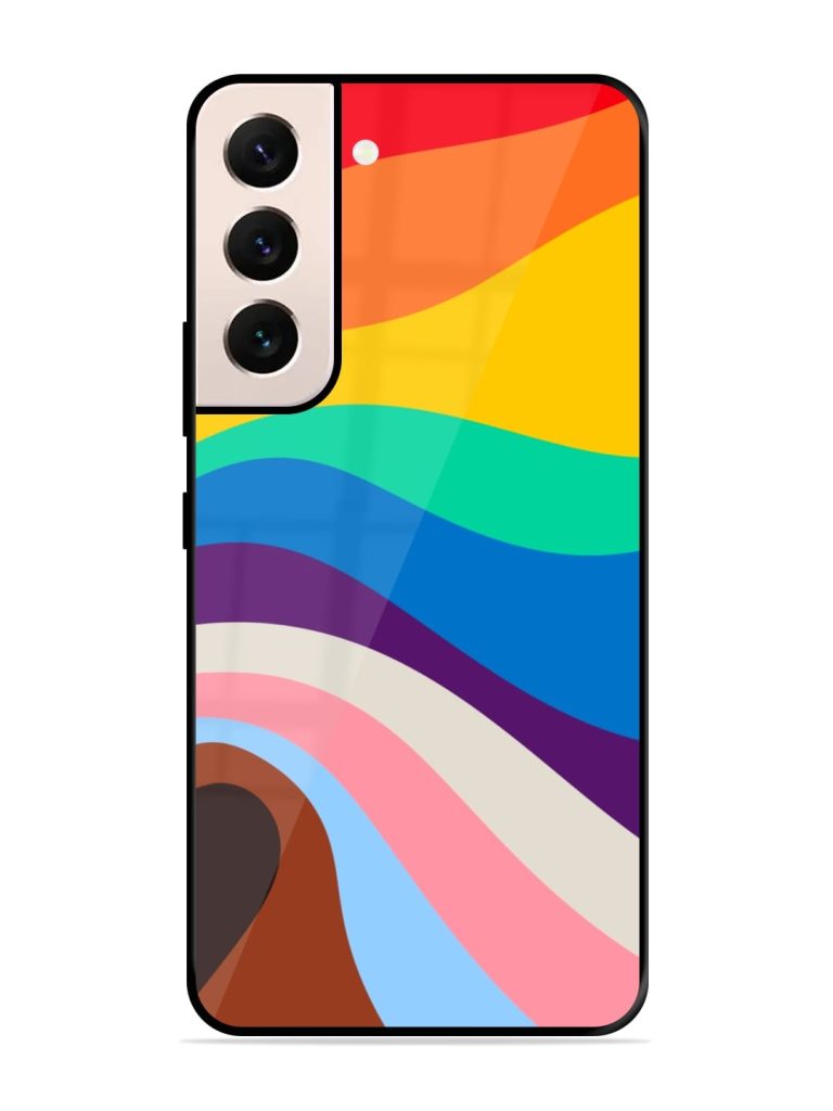 Minimal Pride Art Glossy Metal TPU Case for Samsung Galaxy S22 (5G) Zapvi