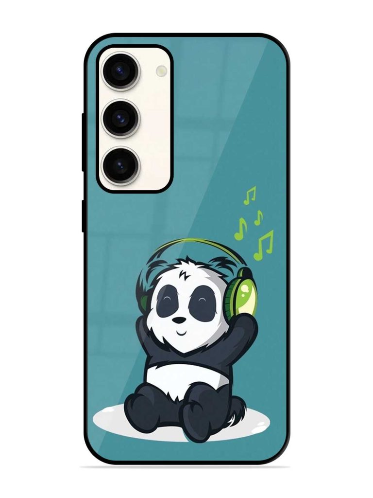 Music Panda Glossy Metal Phone Cover for Samsung Galaxy S23 (5G) Zapvi
