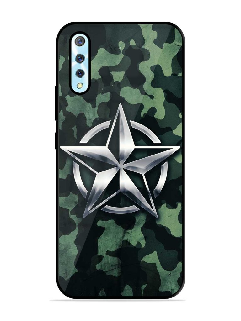 Indian Army Star Design Glossy Metal TPU Case for Vivo S1 Zapvi
