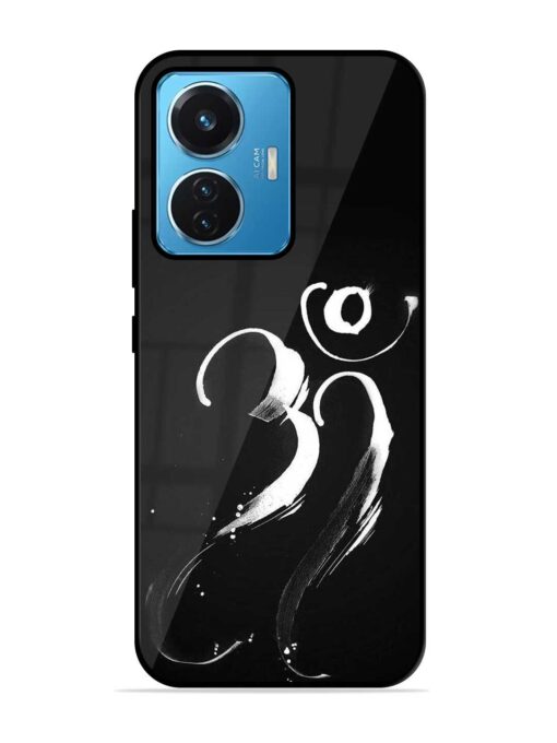 Om Logo Glossy Metal Phone Cover for Vivo T1 (44W) Zapvi
