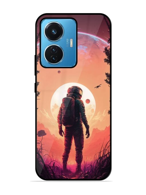 Red Sky At Morning Glossy Metal Phone Cover for Vivo T1 (44W) Zapvi