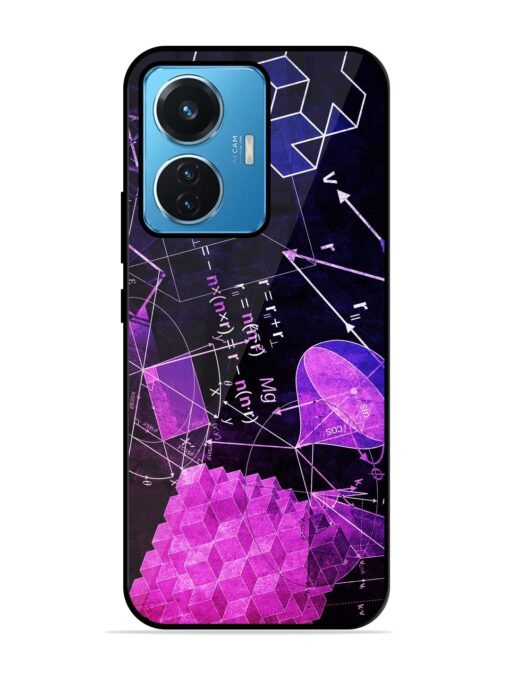 Math Physics Formula Art Glossy Metal Phone Cover for Vivo T1 (44W) Zapvi