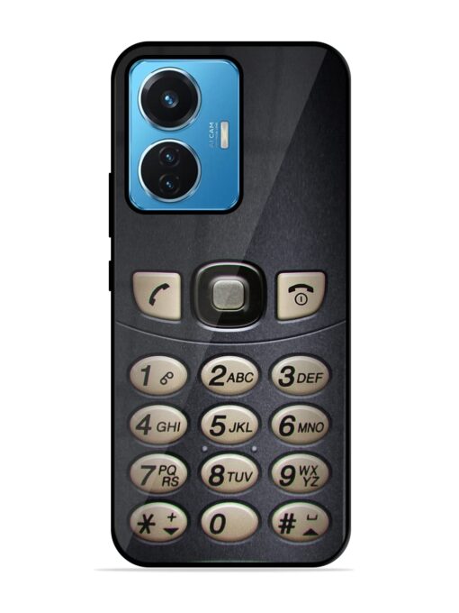 Retro Cell Phone Art Glossy Metal Phone Cover for Vivo T1 (44W) Zapvi