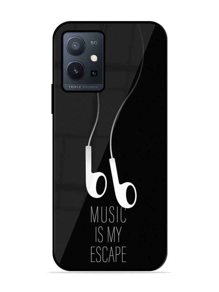 Music Is My Escape Glossy Metal TPU Case for Vivo T1 (5G) Zapvi