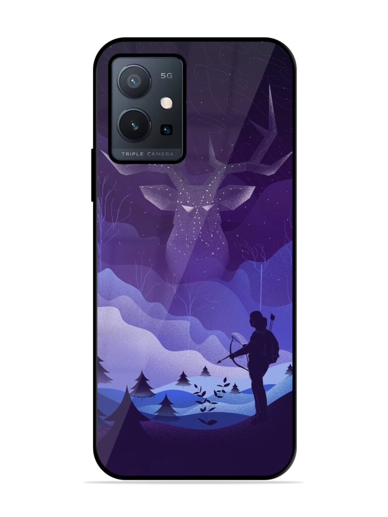 Deer Forest River Glossy Metal TPU Case for Vivo T1 (5G) Zapvi
