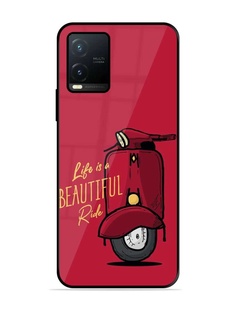 Life Is Beautiful Rides Glossy Metal Phone Cover for Vivo T1x Zapvi