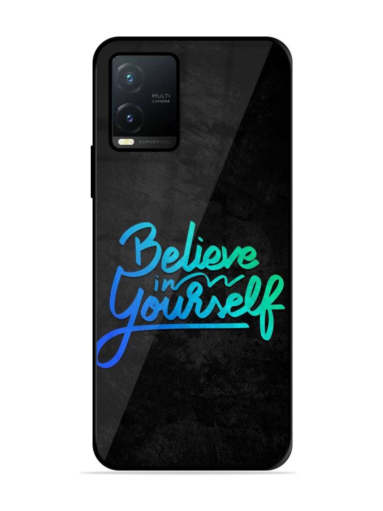 Believe In Yourself Glossy Metal Phone Cover for Vivo T1x Zapvi