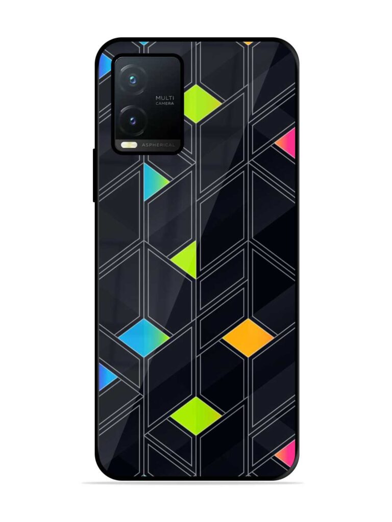 Abstract Mosaic Seamless Glossy Metal Phone Cover for Vivo T1x Zapvi