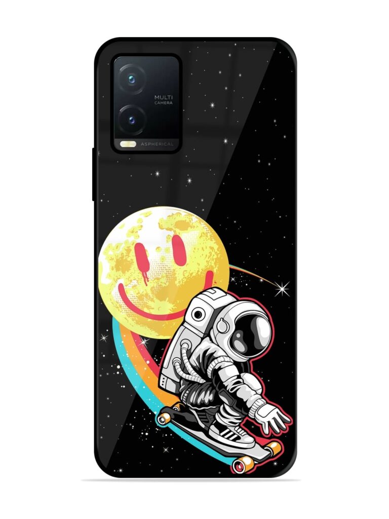 Astronaut Art Glossy Metal Phone Cover for Vivo T1x Zapvi