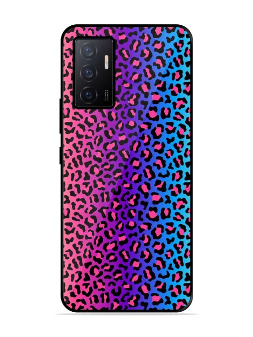 Colorful Leopard Seamless Glossy Metal TPU Case for Vivo V23E (5G) Zapvi