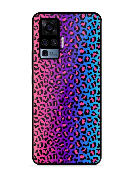 Colorful Leopard Seamless Premium Glass Case for Vivo X50 Pro Zapvi