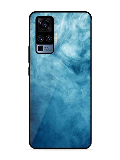 Blue Smoke Art Premium Glass Case for Vivo X50 Pro Zapvi