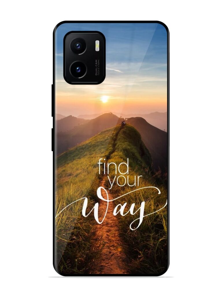 Find Your Way Premium Glass Case for Vivo Y15s Zapvi