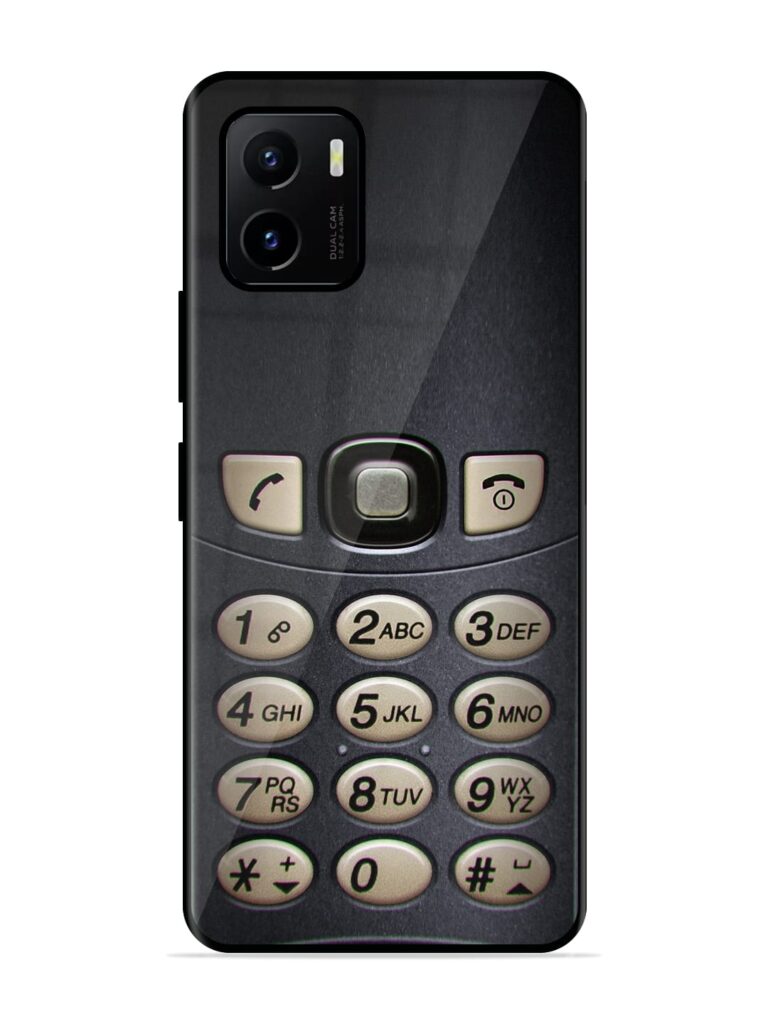 Retro Cell Phone Art Premium Glass Case for Vivo Y15s Zapvi