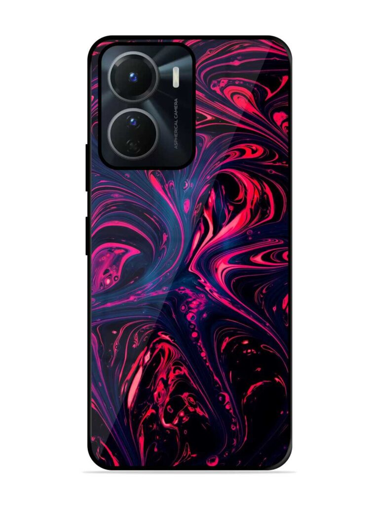 Abstract Background Glossy Metal TPU Case for Vivo Y16 Zapvi