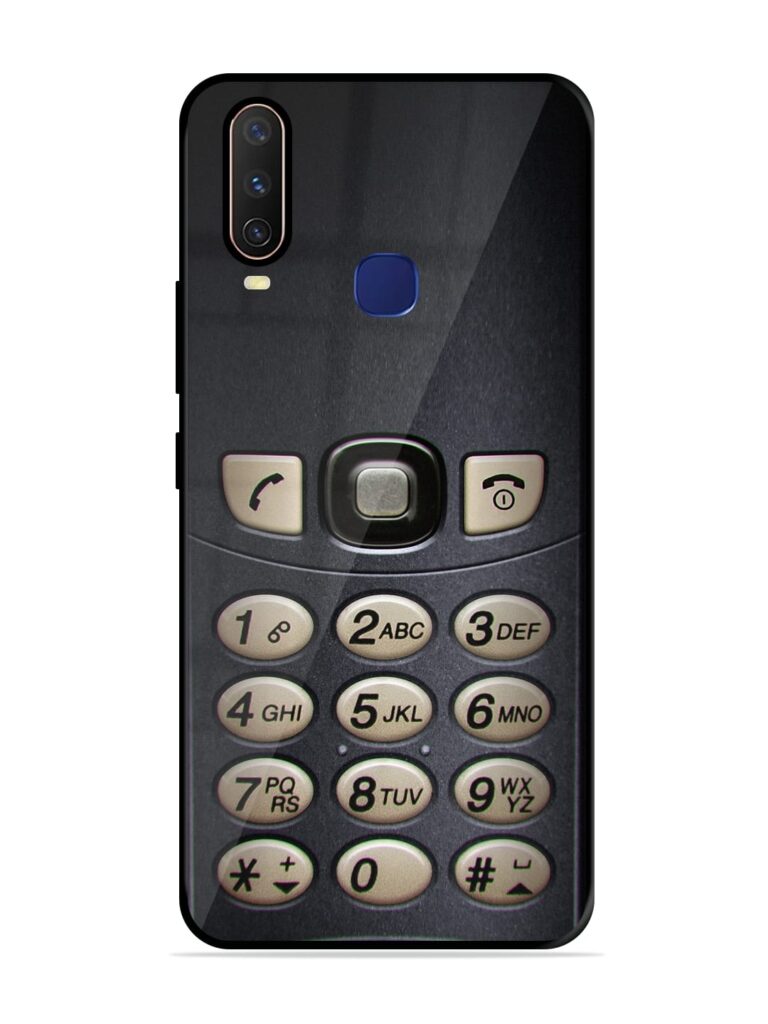 Retro Cell Phone Art Premium Glass Case for Vivo Y17 Zapvi