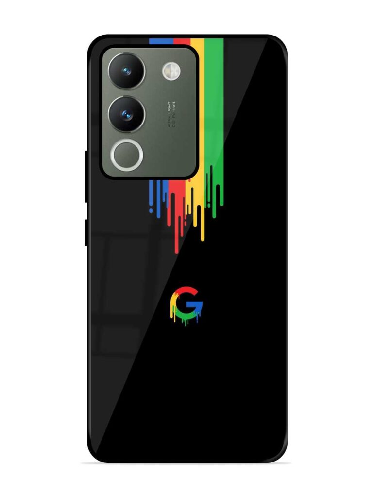 Google Logo Glossy Metal Phone Cover for Vivo Y200 (5G) Zapvi