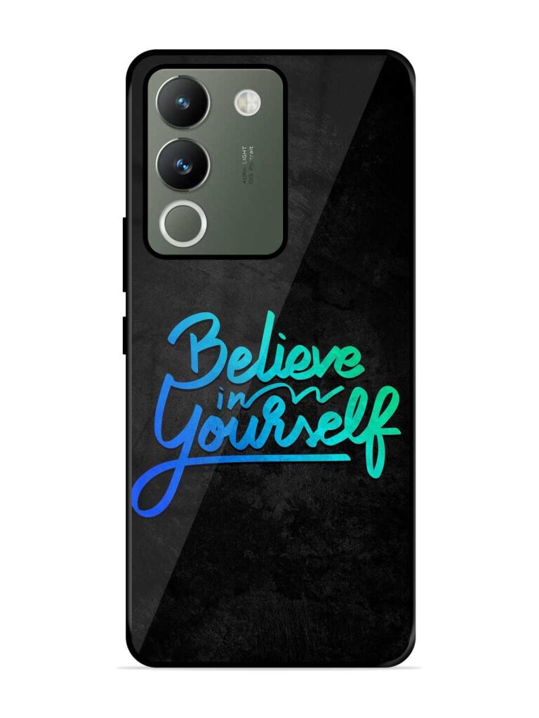 Believe In Yourself Glossy Metal Phone Cover for Vivo Y200 (5G) Zapvi