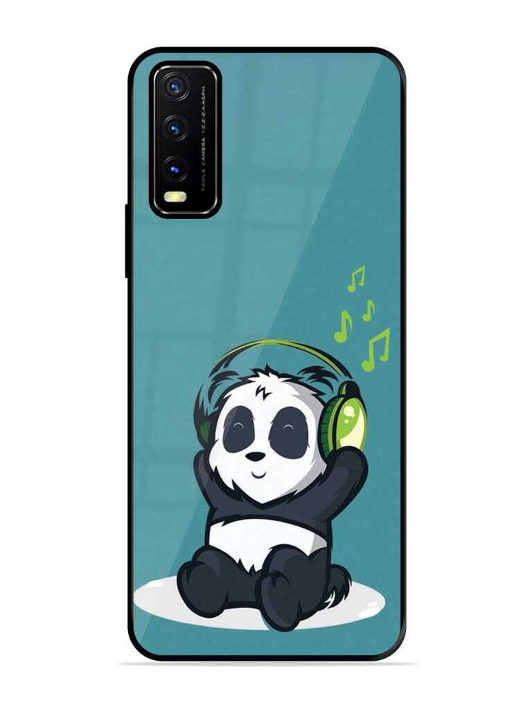 Music Panda Premium Glass Case for Vivo Y20T Zapvi