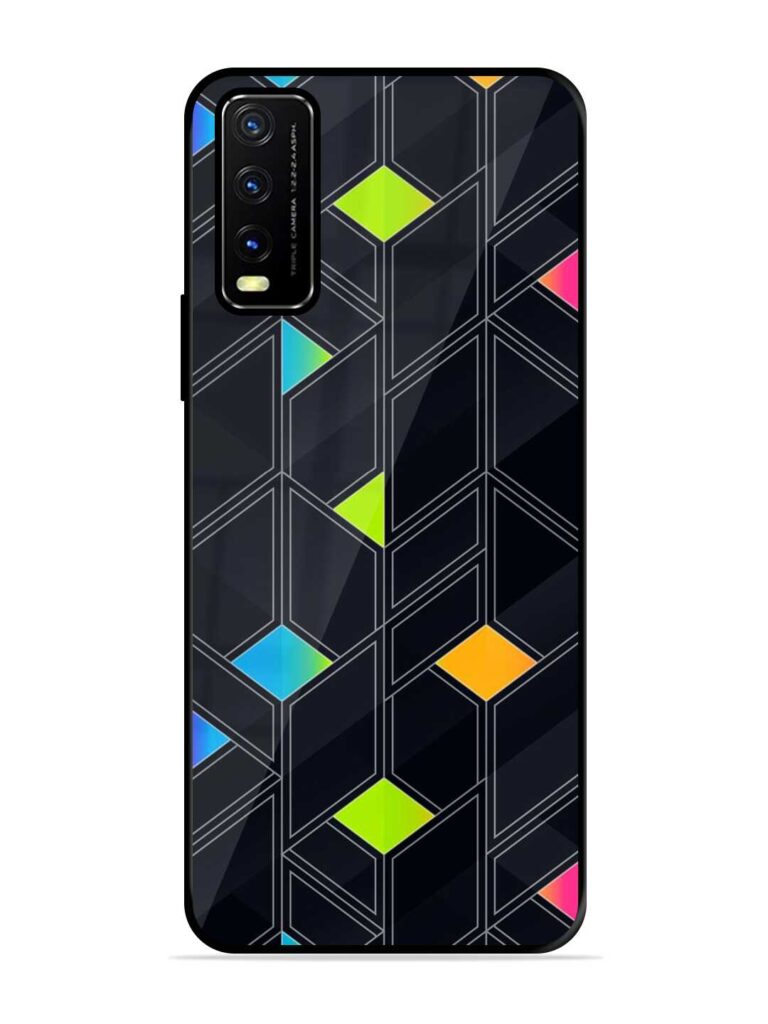 Abstract Mosaic Seamless Premium Glass Case for Vivo Y20T Zapvi