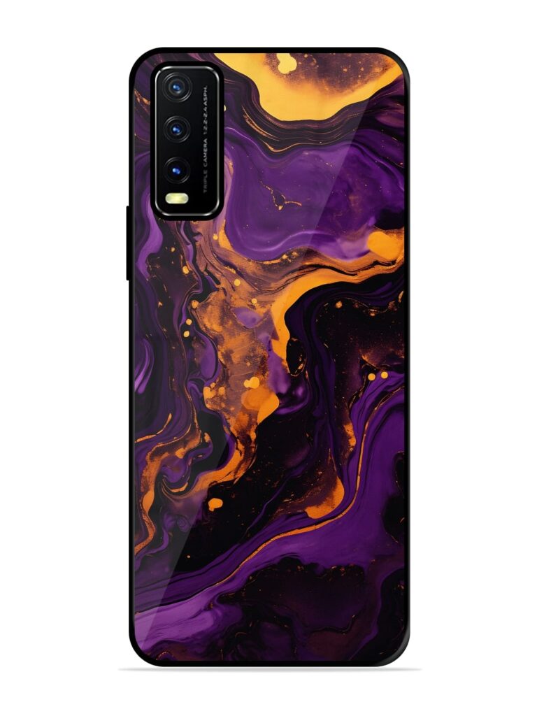 Painting Of A Purple Premium Glass Case for Vivo Y20T Zapvi