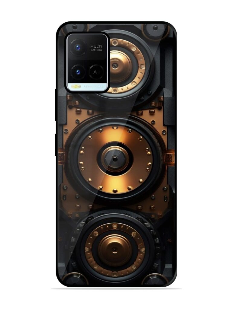 Sound Box Glossy Metal Phone Cover for Vivo Y21 Zapvi
