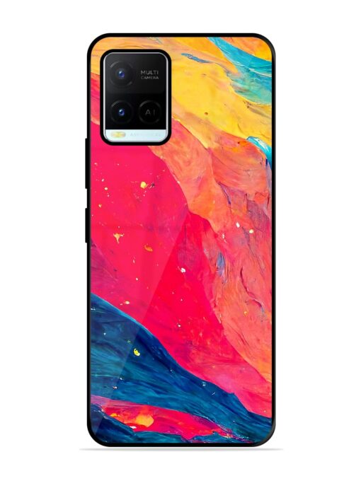 Starry Night Glossy Metal Phone Cover for Vivo Y21 Zapvi