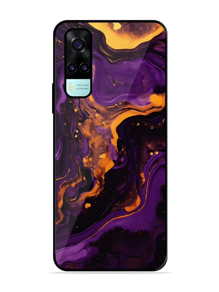 Painting Of A Purple Glossy Metal Phone Cover for Vivo Y31 Zapvi