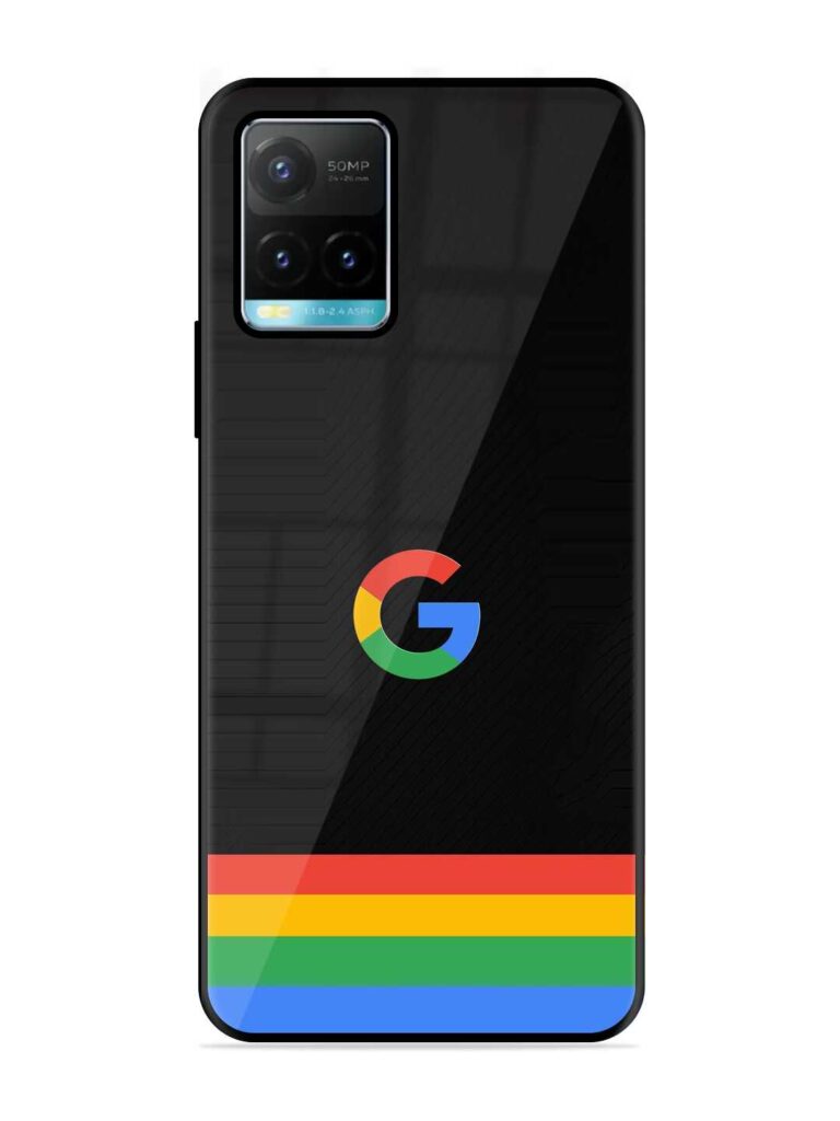 Google Logo Art Glossy Metal Phone Cover for Vivo Y33s Zapvi