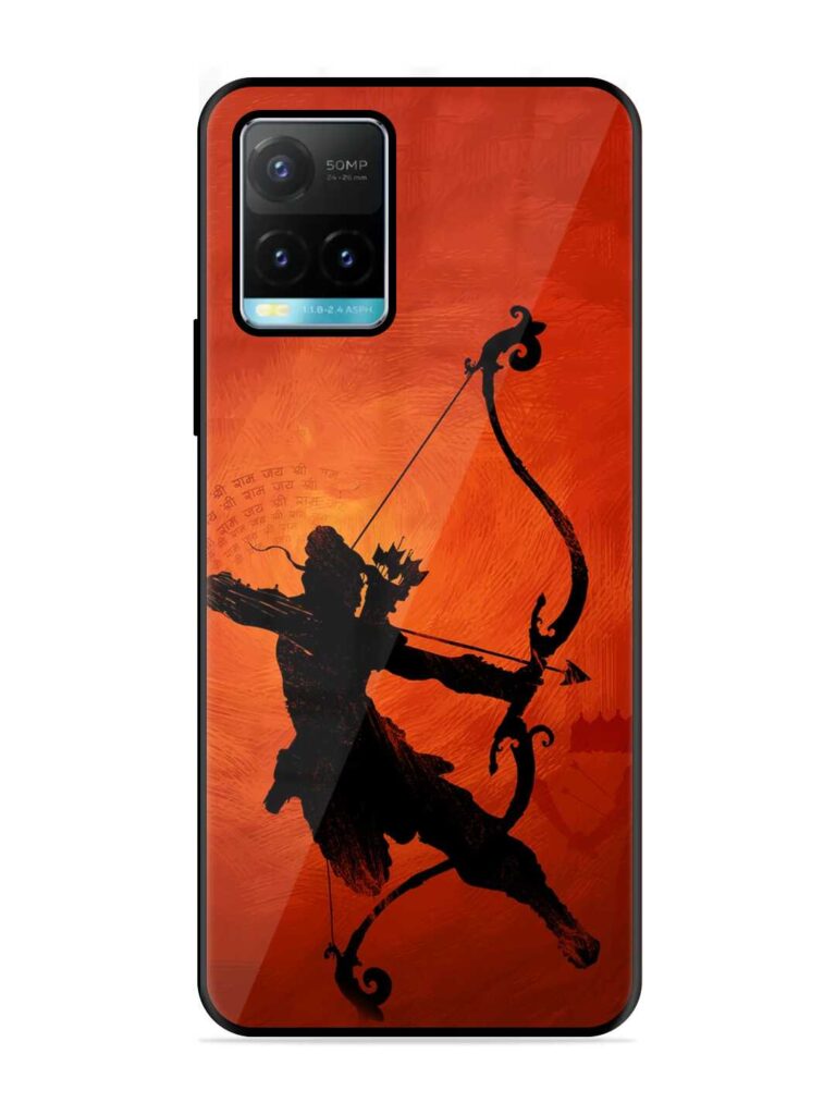 Illustration Lord Rama Glossy Metal Phone Cover for Vivo Y33s Zapvi