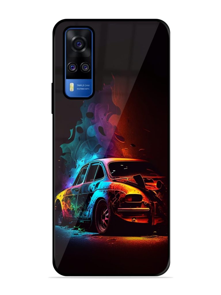 High Classic Car Art Glossy Metal Phone Cover for Vivo Y51A Zapvi