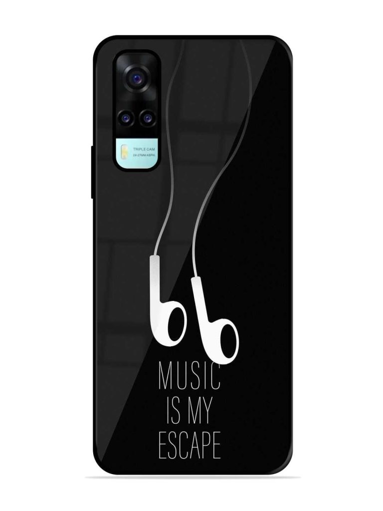 Music Is My Escape Glossy Metal TPU Case for Vivo Y53s Zapvi