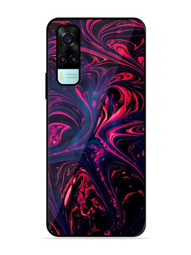 Abstract Background Glossy Metal TPU Case for Vivo Y53s Zapvi