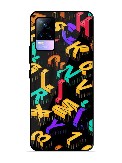 Seamless Pattern With Letters Glossy Metal TPU Case for Vivo Y73 Zapvi