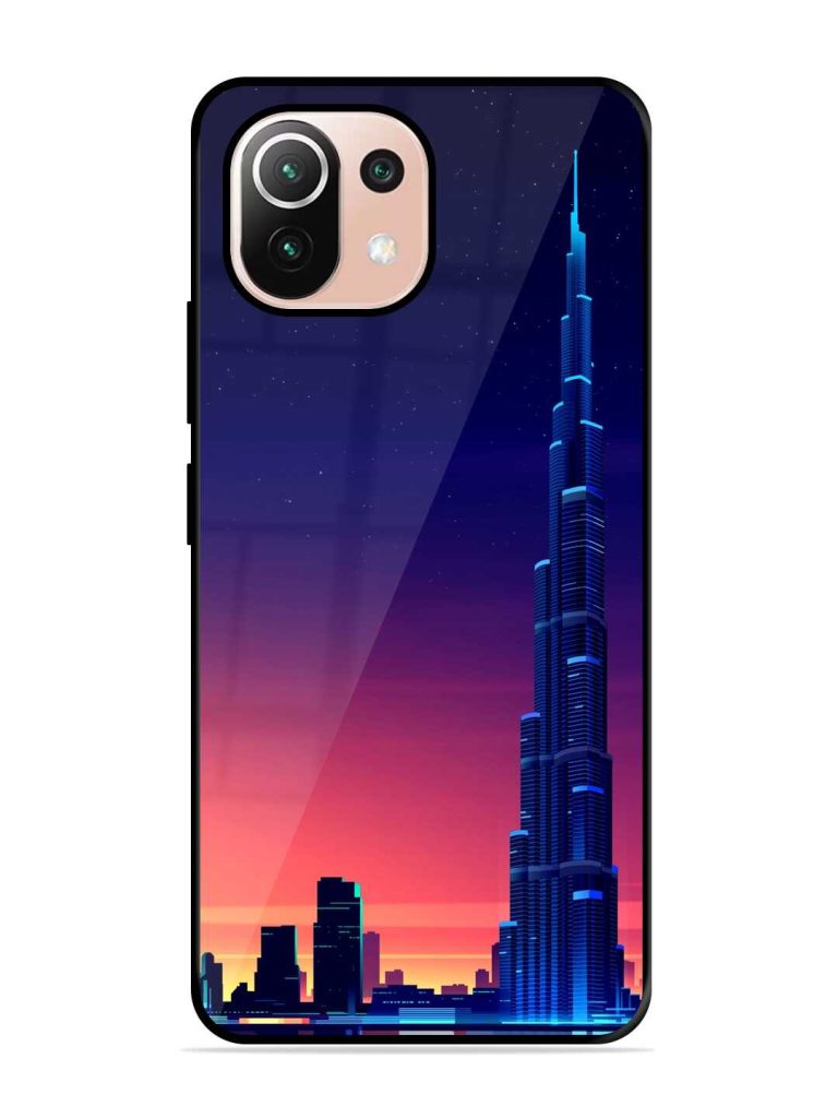 Burj Khalifa Abstract Glossy Metal TPU Case for Xiaomi Mi 11 Lite Zapvi
