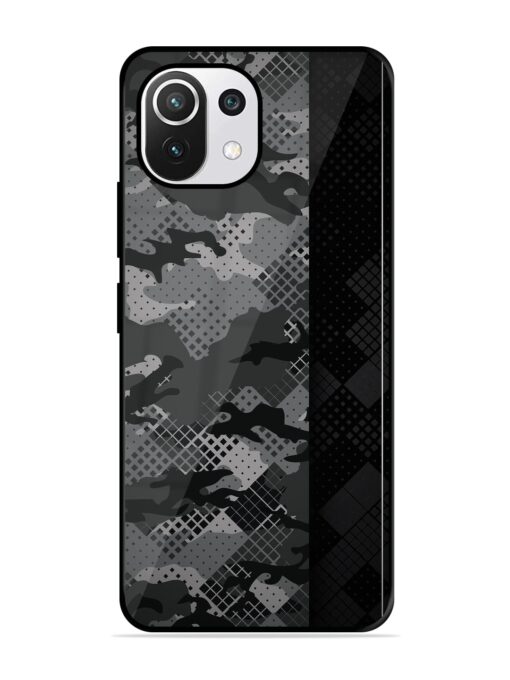 Dark Camouflage Glossy Metal TPU Case for Xiaomi Mi 11 Lite NE (5G) Zapvi