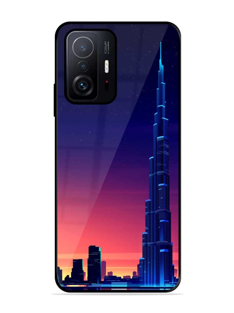 Burj Khalifa Abstract Glossy Metal TPU Case for Xiaomi Mi 11T Pro (5G) Zapvi