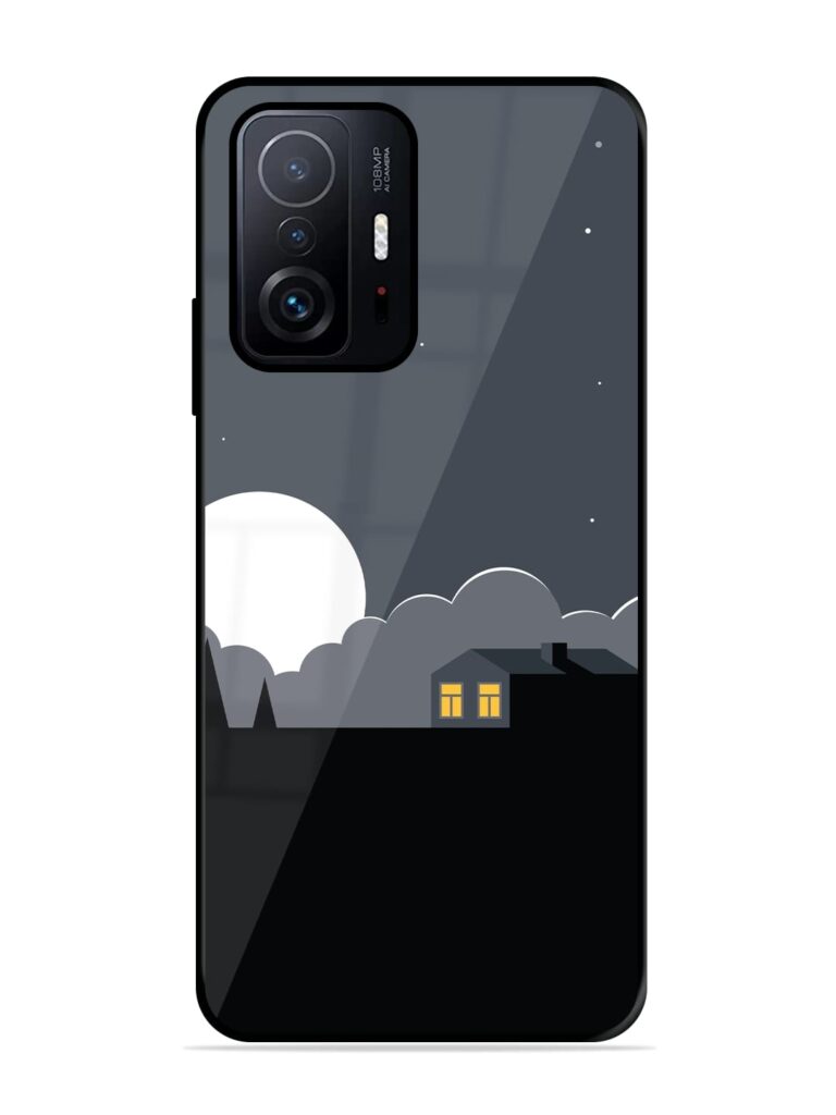 Full Moon Vector Art Glossy Metal TPU Case for Xiaomi Mi 11T Pro (5G) Zapvi