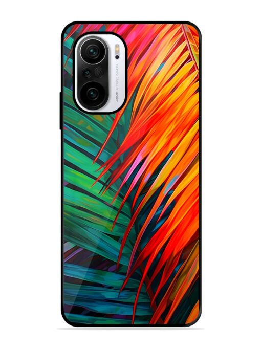 Painted Tropical Leaves Glossy Metal TPU Case for Xiaomi Mi 11X (5G) Zapvi