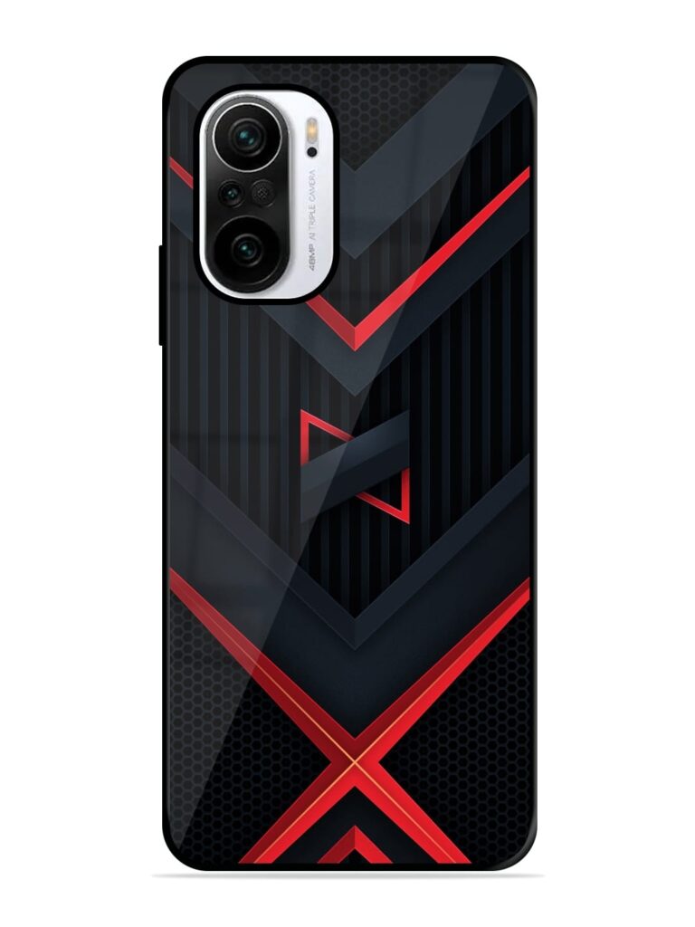 Red Gray Abstract Glossy Metal TPU Case for Xiaomi Mi 11X (5G) Zapvi