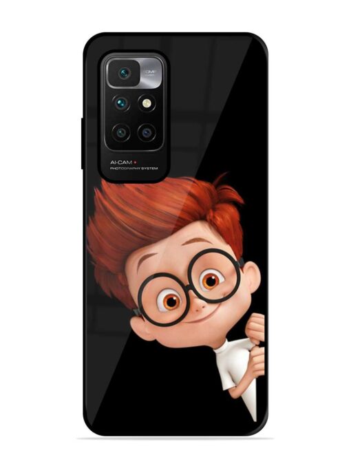 Smart Boy Cartoon Premium Glass Case for Xiaomi Redmi 10 Prime (2022) Zapvi